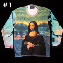 Load image into Gallery viewer, A TARMAFIA LONG SLEEVED HAND BEADED MONA LISA T SHIRT