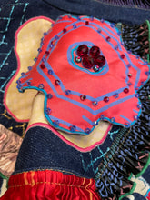 Load image into Gallery viewer, A LATE 80s ZANDRA RHODES DENIM DRESS.