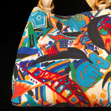 Load image into Gallery viewer, A 1980s ABSTRACT PRINT CANVAS BAG BY JENNY KEE