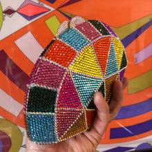 Load image into Gallery viewer, A MULTICOLOURED CRAZY-PAVING BRILLIANT SET FANTASY PURSE