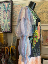 Load image into Gallery viewer, TARMAFIA BEADED FRIDA KAHLO TOP WITH TULLE SLEAVES