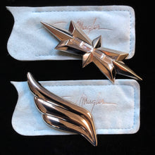 Load image into Gallery viewer, VINTAGE 1980s THIERRY MUGLER STEEL BROOCHES