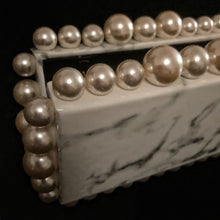 Load image into Gallery viewer, MARBLED CLUTCH WITH JUMBO PEARLS