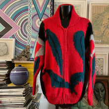 Load image into Gallery viewer, AN ORIGINAL JENNY KEE 1980s HAND KNIT WITH COCKATOO DESIGN