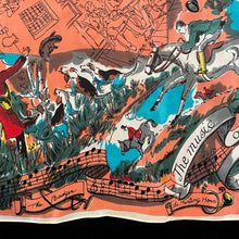 Load image into Gallery viewer, A CHARMING PURE SILK 1940s FOX AND HOUNDS SCARF