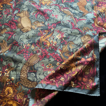 Load image into Gallery viewer, A SPECTACULAR MEDIEVAL GARDEN PRINT SILK SCARF BY AQUASCUTUM