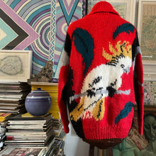 Load image into Gallery viewer, AN ORIGINAL JENNY KEE 1980s HAND KNIT WITH COCKATOO DESIGN