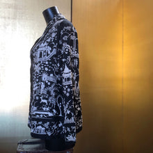 Load image into Gallery viewer, A SPECTACULAR BLACK AND IVORY EMBROIDERED CHINESE SILK JACKET FROM THE 1930s