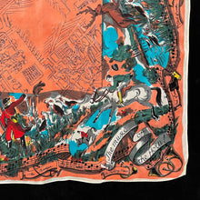 Load image into Gallery viewer, A CHARMING PURE SILK 1940s FOX AND HOUNDS SCARF