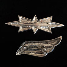 Load image into Gallery viewer, VINTAGE 1980s THIERRY MUGLER STEEL BROOCHES