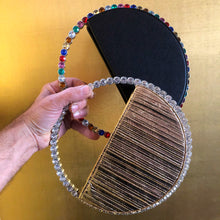 Load image into Gallery viewer, A JEWELLED WHEEL EVENING BAG