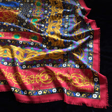 Load image into Gallery viewer, A VINTAGE 80s LARGE WOOL/SILK CHANEL SCARF