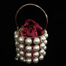 Load image into Gallery viewer, PEARL CAGE BASKET EVENING BAG