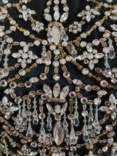 Load image into Gallery viewer, A DECADENT 1980s GENNY TOP WITH CRYSTALS AND BULLION-WORK