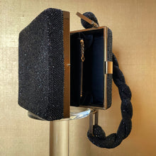Load image into Gallery viewer, AN UNUSUAL 1940s BEADED BOX PURSE WITH TWIST ROPE STRAP