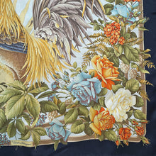 Load image into Gallery viewer, A 1990s COCKEREL PRINT SILK SCARF BY SALVATORE FERRAGAMO