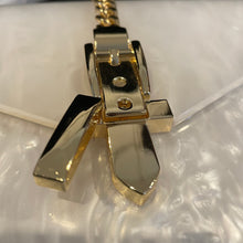 Load image into Gallery viewer, A MARBLED LUCITE MINI ATTACHÉ WITH GOLD FITTINGS