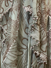 Load image into Gallery viewer, A LATE 70s ZANDRA RHODES GREY SILK DRESS