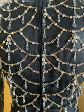 Load image into Gallery viewer, A DECADENT 1980s GENNY TOP WITH CRYSTALS AND BULLION-WORK