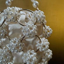 Load image into Gallery viewer, A 60s STYLE PEARL POMPOM CHAIN LINK BAG
