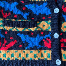 Load image into Gallery viewer, A 1980s JENNY KEE CARDIGAN WITH DOLPHINS AND WARATAH