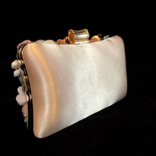 Load image into Gallery viewer, A PINK FLOWER ENCRUSTED EVENING PURSE