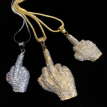 Load image into Gallery viewer, FINGER DIAMANTÉ PENDANT