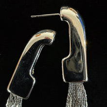 Load image into Gallery viewer, MODERNIST SNAKE CHAIN FRINGED EARRINGS