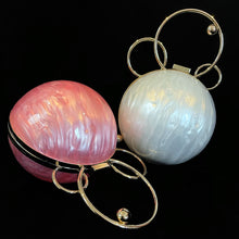 Load image into Gallery viewer, A PERSPEX ORBIT BAG WITH GOLD FITTINGS