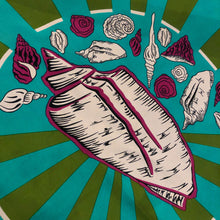 Load image into Gallery viewer, A VINTAGE 80s LANVIN SILK SHELLS PRINT SCARF