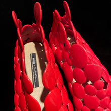 Load image into Gallery viewer, A PAIR OF GAETANO PESCE FOR MELISSA RED RUBBER SHOES