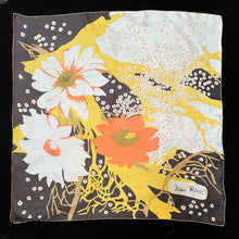 Load image into Gallery viewer, A 1960s SILK FLORAL PRINT SCARF BY NINA RICCI