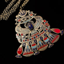 Load image into Gallery viewer, AN UNUSUAL ENAMELLED, SILVER PLATED EGYPTIAN TOURIST PENDANT