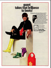 Load image into Gallery viewer, 1967 MARY QUANT, QUANTAFOOT SPACE BOOTS WITH BOX.
