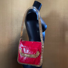 Load image into Gallery viewer, A RARE LATE 1960s CHAIN LINK AND LEATHER BAG BY PACO RABANNE
