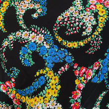 Load image into Gallery viewer, A LARGE 1920s FLORAL SHAWL WITH BLACK BORDERS