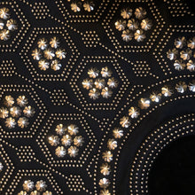 Load image into Gallery viewer, A CUTE 1970s BLACK SHOPPER WITH GOLD BEDAZZLING