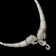 Load image into Gallery viewer, A PAVÉ DIAMANTÉ ELEPHANT NECKLACE