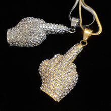 Load image into Gallery viewer, FINGER DIAMANTÉ PENDANT