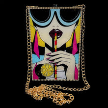 Load image into Gallery viewer, AN 80s STYLE COCKTAIL PICTURE CLUTCH