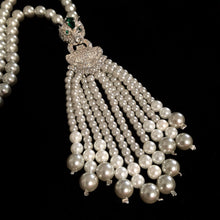 Load image into Gallery viewer, A BIG CAT PEARL TASSEL NECKLACE
