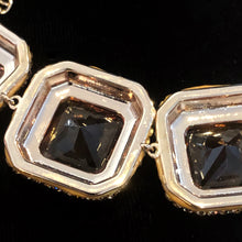 Load image into Gallery viewer, AN INTRIGUING SQUARE CRYSTAL LOZENGE CHOKER AND BRACELET