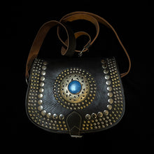 Load image into Gallery viewer, A HAND CRAFTED WESTERN STYLE STUDDED BAG WITH BLUE JEWEL