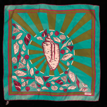 Load image into Gallery viewer, A VINTAGE 80s LANVIN SILK SHELLS PRINT SCARF
