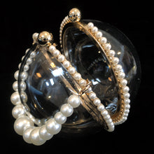 Load image into Gallery viewer, A PERSPEX SPHERICAL EVENING BAG WITH PEARLS