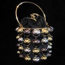 Load image into Gallery viewer, A BARBARELLA STYLE METALLIC CAGE PURSE
