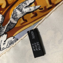 Load image into Gallery viewer, A VINTAGE 80s SCENIC CAMEO PRINT SILK SCARF BY GIANFRANCO FERRE