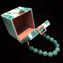 Load image into Gallery viewer, A MARBLED PERSPEX CUBE BAG