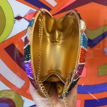 Load image into Gallery viewer, A MULTICOLOURED CRAZY-PAVING BRILLIANT SET FANTASY PURSE