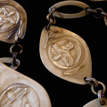 Load image into Gallery viewer, A 1930s EGYPTIAN REVIVAL CELLULOID SEGMENTED BELT